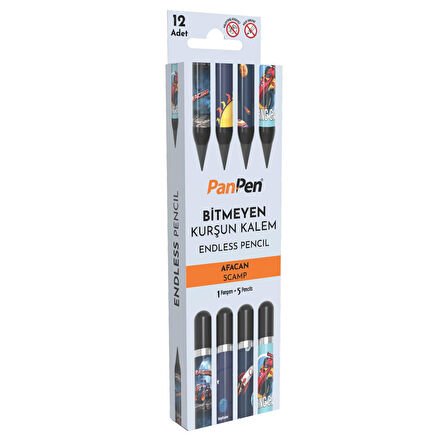 Panda Panpen Afacan Serisi Bitmeyen Kurşun Kalem (PAN717) 12 Adet