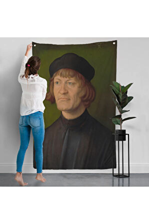 Albrecht Dürer - Bir Din Adamı Portresi Duvar Örtüsü - Bildnis Eines Geistlichen-8081