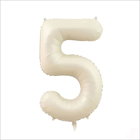 5 Yaş Rakam Krem Folyo Balon - 76 cm