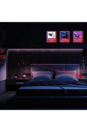 Projeksiyonlu LED Dijital Çalar Saat⏰USB Güç🔔Çift Alarm🔔Tavan & Duvar Yansıtma Masa Saati
