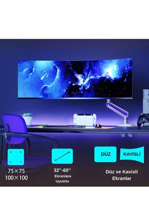 🔥 North Bayou NB-F6 RGB Gaming Monitor Kolu🖥️ 32-60 İnç Uyumlu🌈