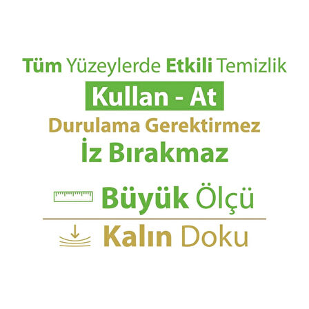 Turco Doğadan Pratik Yüzey Temizlik Havlusu 3x100 & Yer Temizlik Havlusu 2X50 Karma Paket