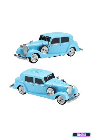 WS-1934 Pontiac Sedan Diecast Araba Bluetooth Hoparlör Işıklı, FM Radyo ve USB Destekli Müzik Kutusu