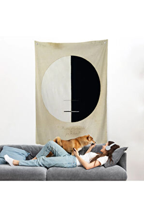 Hilma af Klint - Buda'nın Dünyevi Yaşamdaki Bakış Açısı Duvar Örtüsü-8084