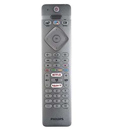 BYCONNERS Philips SMART 4K 8K LED-HD TV için Uygun - 58PUS7304/12 Uyumlu Akıllı KUMANDA Yedek kumanda - Mikrofonlu Kumanda-Gri