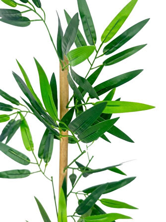 5li Set Yapay Bambu Sopası 8 Yapraklı 70cm Yapay Çiçek Bambu Duvarı Separatör Çiçeği Yapay Çiçek