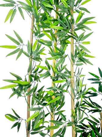 5li Set Yapay Bambu Sopası 8 Yapraklı 70cm Yapay Çiçek Bambu Duvarı Separatör Çiçeği Yapay Çiçek