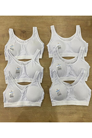 Genç Kız Kalın Askılı Pedli Büstiyer / 3 Adet