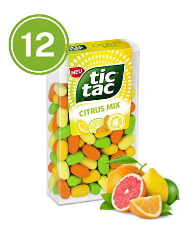 Tic Tac Karışık Meyve Aromalı Şeker 18 Gr. (12 Adet)