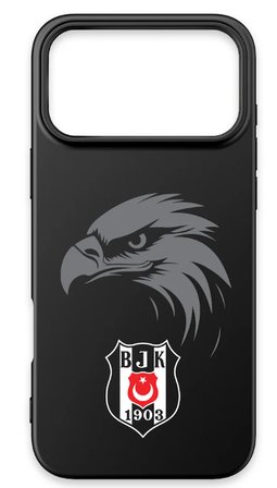 x Dekomus Lisanslı Beşiktaş Iphone 17 Pro Kartal Arma Siyah Silikon Telefon Kılıfı "Dekomus Cep Defteri Hediyeli"
