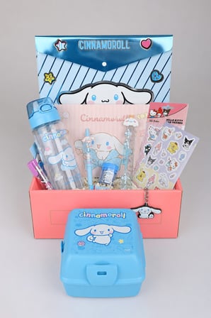 x Dekomus Lisanslı Cinnamoroll Özel Kutulu Kırtasiye Seti Matara,Beslenme Kabı 