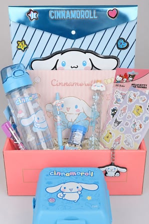 x Dekomus Lisanslı Cinnamoroll Özel Kutulu Kırtasiye Seti Matara,Beslenme Kabı 