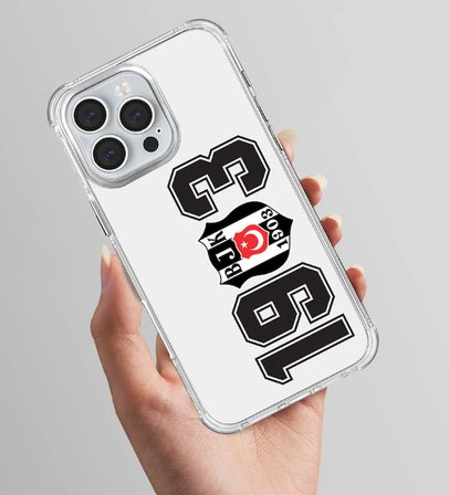 x Dekomus Lisanslı Beşiktaş Iphone 15 Pro Max 1903 Şeffaf Telefon Kılıfı "Dekomus Cep Defteri Hediyeli"