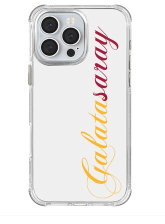 x Dekomus Lisanslı Galatasaray Iphone 15 Pro El Yazılı Sarı Kırmızı Şeffaf Telefon Kılıfı "Dekomus Cep Defteri Hediyeli"