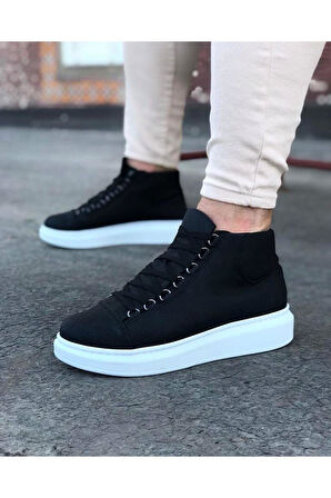 Celira NS032 Siyah Bağcıklı Sneakers Yarım Bilek Erkek Bot