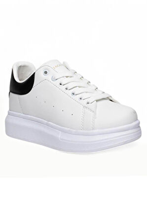 Celira Jgp Beyaz Siyah Bağcıklı Kadın Spor Ayakkabı