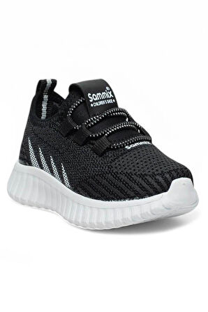 Celira Smx Siyah Beyaz Erkek Çocuk Yazlık Fileli Spor Ayakkabı
