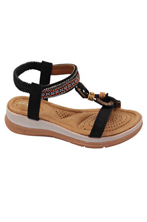 Celira Akç A27 Siyah Günlük Kadın Sandalet Ayakkabı