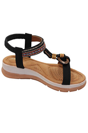 Celira Akç A27 Siyah Günlük Kadın Sandalet Ayakkabı