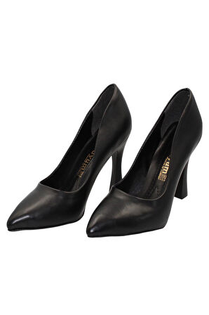 Celira Siyah Cilt Topuklu 8 Cm Kadın Stiletto Ayakkabı