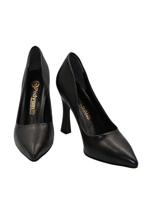 Celira Siyah Cilt Topuklu 8 Cm Kadın Stiletto Ayakkabı