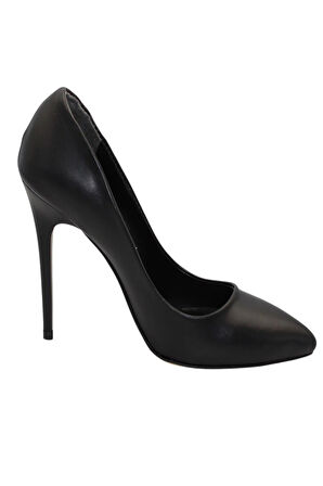 Celira Siyah Cilt Topuklu 10 Cm Kadın Stiletto Ayakkabı