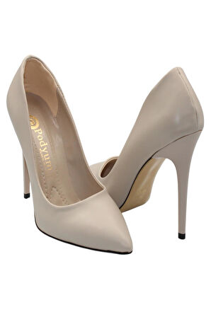 Celira Ten Cilt Topuklu 10 Cm Kadın Stiletto Ayakkabı