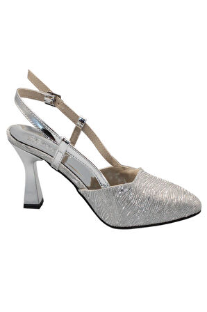 Celira Gümüş Kadın 8 Cm Topuklu Ayakkabı