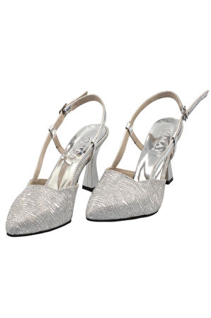 Celira Gümüş Kadın 8 Cm Topuklu Ayakkabı