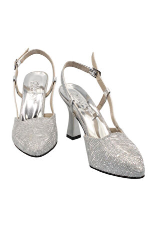 Celira Gümüş Kadın 8 Cm Topuklu Ayakkabı