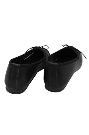 Celira Siyah Cilt Tokalı Günlük Babet Ayakkabı