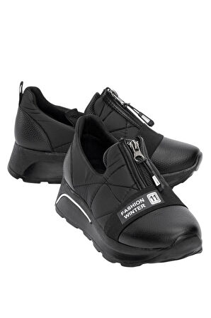 Celira Siyah Rahat Fermuarlı Kadın Spor Ayakkabı