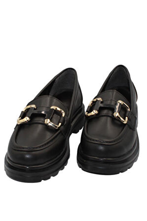 Celira Kadın Siyah Cilt Toka Detaylı Günlük Ayakkabı