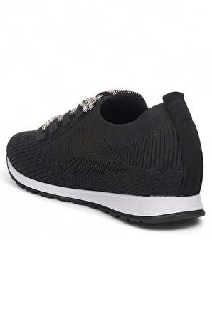Celira Srt Siyah Triko Taşlı Bağlı Kadın Spor Ayakkabı
