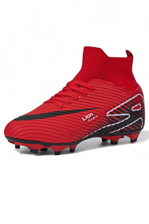 Celira Lio Kırmızı Çoraplı Erkek Futbol Krampon Ayakkabı