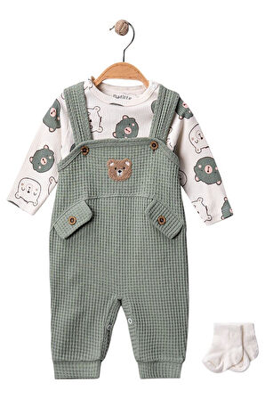 Celira Yeşil 3 Ay,6 Ay,9 Ay, Erkek Bebek Takım