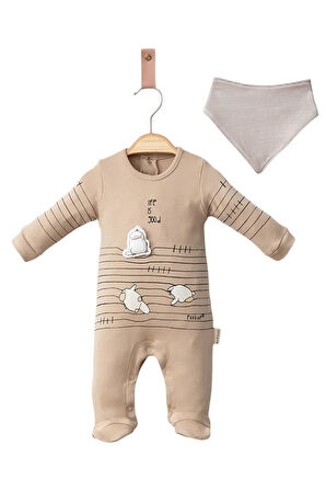 Celira Kahve 3 Ay,6 Ay,9 Ay, Erkek Bebek Tulum