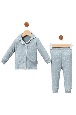 Celira Petrol Pijama Takımı 6 Ay,9 Ay,12 Ay Kız Bebek