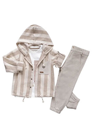 Celira Kahverengi 3 Lu Erkek Çocuk Takım 2-5 Yaş