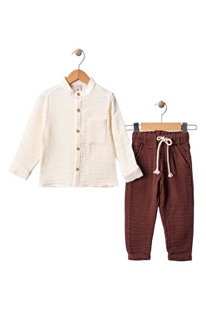 Celira Kahverengi İkili Erkek Çocuk Takım 2Y,3Y,4Y,5Y