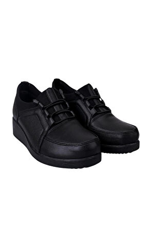 Celira Siyah Günlük Rahat Taban Anne Ayakkabı HS00321