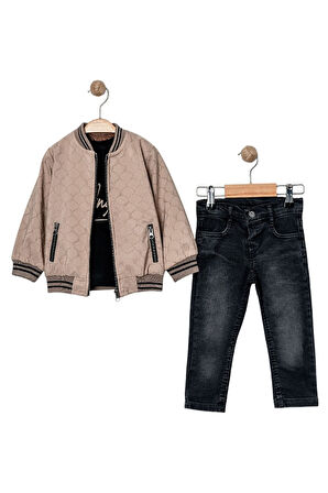 Celira Kahve Ribanalı Erkek Çocuk Takım 1Y,2Y,3Y,4Y