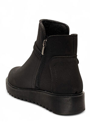 Celira Dvm Zümrüt Siyah Fermuarlı Kadın Kışlık Bot NSB518