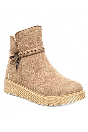 Celira Dvm Vizon Süet Fermuarlı Kadın Kışlık Bot NSB518