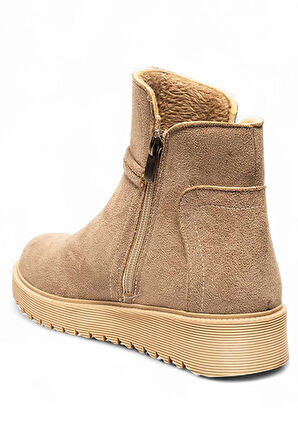 Celira Dvm Vizon Süet Fermuarlı Kadın Kışlık Bot NSB518