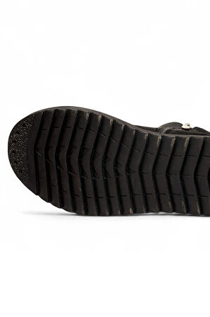 Celira Dvm Süet Siyah Fermuarlı Kadın Kışlık Bot NSB518