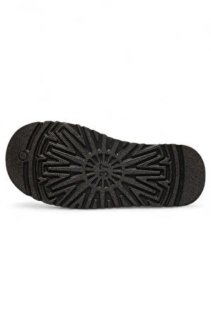 Celira Siyah Lastikli İçi Tüylü Siyah Süet Yarım Bot NSB519