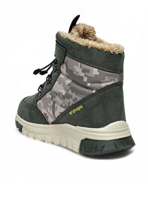 Celira Ndr İçi Kürklü Kaymaz Haki Suya Dayanıklı Erkek Çocuk Bot