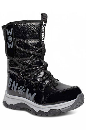 Celira Snw Siyah Suya Dayanıklı Kaymaz Kız Çocuk Kar Botu