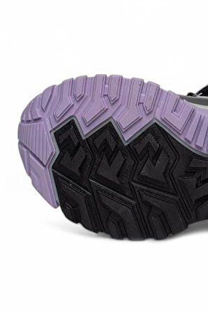 Celira Snw Siyah Lila Suya Dayanıklı Kaymaz Kız Çocuk Kar Botu